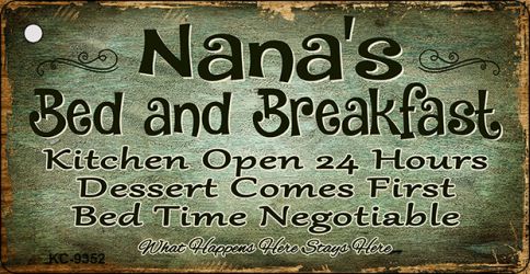 KC-9352 1.5 x 3 in. Nanas Bed & Breakfast Novelty Key Chain