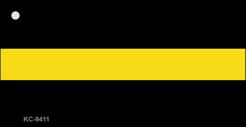 KC-9411 1.5 x 3 in. Thin Yellow Line Novelty Metal Key Chain