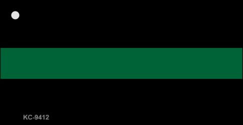 KC-9412 1.5 x 3 in. Thin Green Line Novelty Metal Key Chain