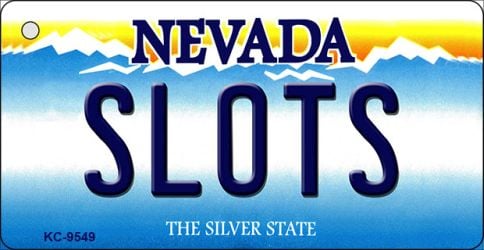 KC-9549 1.5 x 3 in. Slots Nevada Background Novelty Key Chain