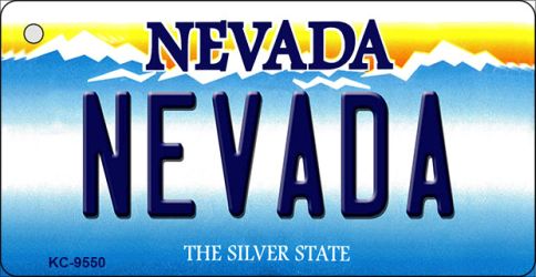 KC-9550 1.5 x 3 in. Nevada Nevada Background Novelty Key Chain