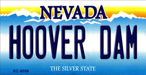 KC-9559 1.5 x 3 in. Hoover Dam Nevada Background Novelty Key Chain