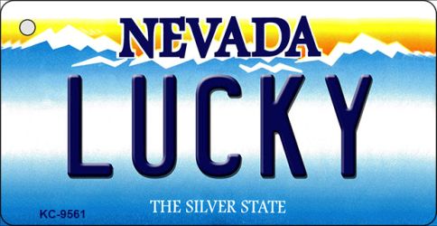 KC-9561 1.5 x 3 in. Lucky Nevada Background Novelty Key Chain
