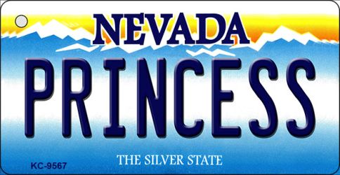KC-9567 1.5 x 3 in. Princess Nevada Background Novelty Key Chain