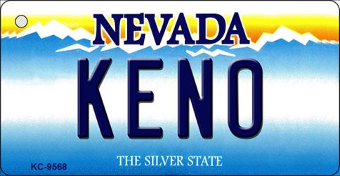 KC-9568 1.5 x 3 in. Keno Nevada Background Novelty Key Chain