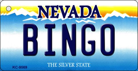 KC-9569 1.5 x 3 in. Bingo Nevada Background Novelty Key Chain