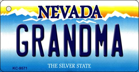 KC-9571 1.5 x 3 in. Grandma Nevada Background Novelty Key Chain