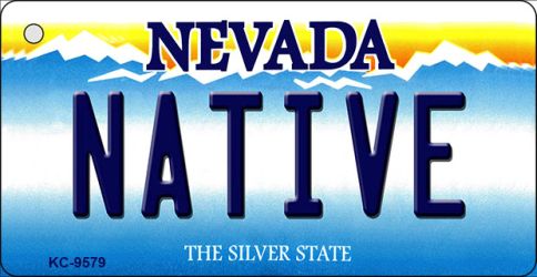 KC-9579 1.5 x 3 in. Native Nevada Background Novelty Key Chain