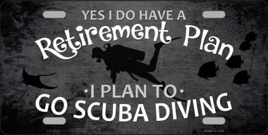 LP-8345 6 x 12 in. Retirement Plan Novelty Metal License Plate