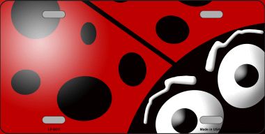 LP-8411 6 x 12 in. Lady Bug Novelty Metal License Plate