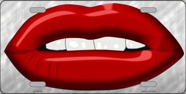 LP-8416 6 x 12 in. Red Lips Novelty Metal License Plate