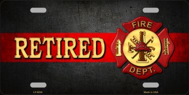 6 x 12 in. Retired Fire Thin Red Line Novelty Metal License Plate