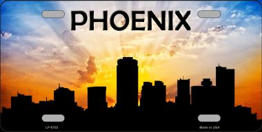 LP-8702 6 x 12 in. Phoenix Silhouette Novelty Metal License Plate