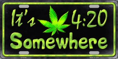 LP-8753 6 x 12 in. Its 4-20 Novelty Metal License Plate