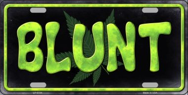 LP-8754 6 x 12 in. Blunt Novelty Metal License Plate