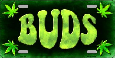 LP-8756 6 x 12 in. Buds Novelty Metal License Plate