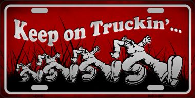 6 x 12 in. Keep on Trucking Novelty Metal License Plate