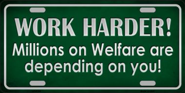 LP-8765 6 x 12 in. Work Harder Novelty Metal License Plate