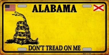 LP-8833 6 x 12 in. Alabama Dont Tread on Me Novelty Metal License Plate