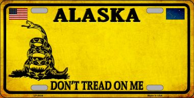 LP-8834 6 x 12 in. Alaska Dont Tread on Me Novelty Metal License Plate