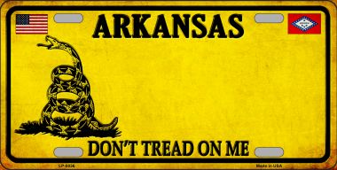 LP-8836 6 x 12 in. Arkansas Dont Tread on Me Novelty Metal License Plate