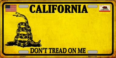 LP-8837 6 x 12 in. California Dont Tread on Me Novelty Metal License Plate