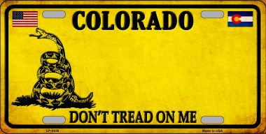 LP-8838 6 x 12 in. Colorado Dont Tread on Me Novelty Metal License Plate