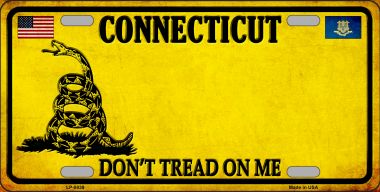 LP-8839 6 x 12 in. Connecticut Dont Tread on Me Novelty Metal License Plate