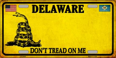 LP-8840 6 x 12 in. Delaware Dont Tread on Me Novelty Metal License Plate