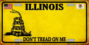 LP-8845 6 x 12 in. Illinois Dont Tread on Me Novelty Metal License Plate