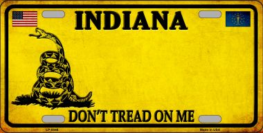 LP-8846 6 x 12 in. Indiana Dont Tread on Me Novelty Metal License Plate