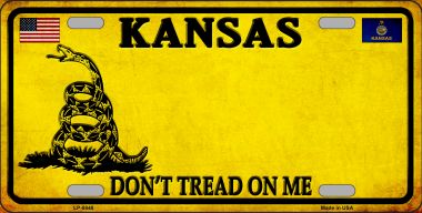 LP-8848 6 x 12 in. Kansas Dont Tread on Me Novelty Metal License Plate