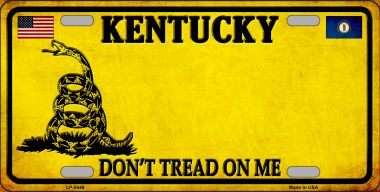 LP-8849 6 x 12 in. Kentucky Dont Tread on Me Novelty Metal License Plate