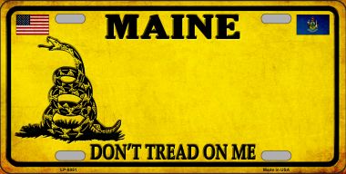 LP-8851 6 x 12 in. Maine Dont Tread on Me Novelty Metal License Plate