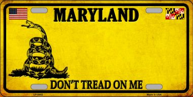 LP-8852 6 x 12 in. Maryland Dont Tread on Me Novelty Metal License Plate