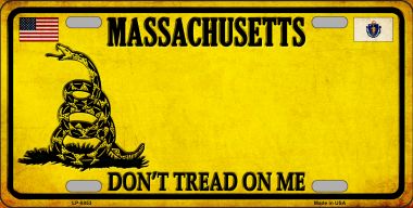 LP-8853 6 x 12 in. Massachusetts Dont Tread on Me Novelty Metal License Plate