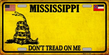 LP-8856 6 x 12 in. Mississippi Dont Tread on Me Novelty Metal License Plate