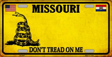 LP-8857 6 x 12 in. Missouri Dont Tread on Me Novelty Metal License Plate