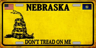 LP-8859 6 x 12 in. Nebraska Dont Tread on Me Novelty Metal License Plate
