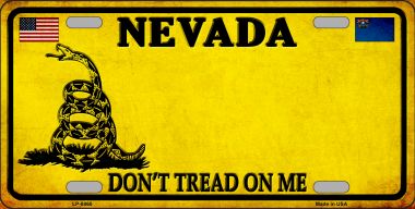 LP-8860 6 x 12 in. Nevada Dont Tread on Me Novelty Metal License Plate