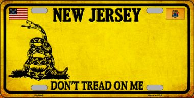LP-8862 6 x 12 in. New Jersey Dont Tread on Me Novelty Metal License Plate