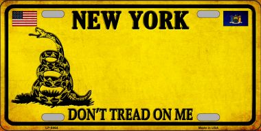 LP-8864 6 x 12 in. New York Dont Tread on Me Novelty Metal License Plate