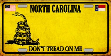 LP-8865 6 x 12 in. North Carolina Dont Tread on Me Novelty Metal License Plate