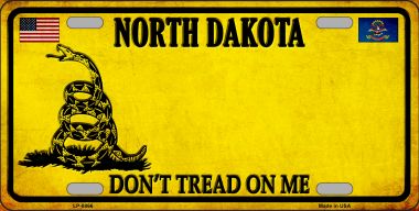 LP-8866 6 x 12 in. North Dakota Dont Tread on Me Novelty Metal License Plate