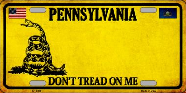 LP-8870 6 x 12 in. Pennsylvania Dont Tread on Me Novelty Metal License Plate