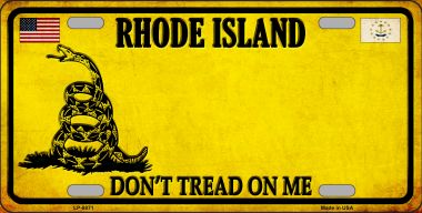 LP-8871 6 x 12 in. Rhode Island Dont Tread on Me Novelty Metal License Plate