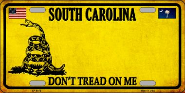 LP-8872 6 x 12 in. South Carolina Dont Tread on Me Novelty Metal License Plate