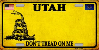 LP-8876 6 x 12 in. Utah Dont Tread on Me Novelty Metal License Plate