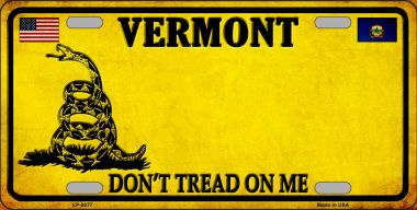 LP-8877 6 x 12 in. Vermont Dont Tread on Me Novelty Metal License Plate