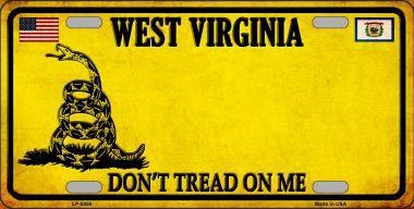 LP-8880 6 x 12 in. West Virginia Dont Tread on Me Novelty Metal License Plate